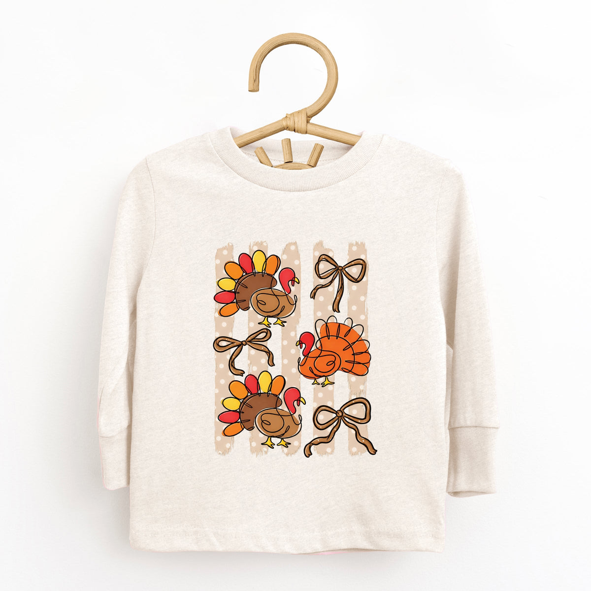 Turkey Linework - Toddler Long Sleeve Graphic Tee