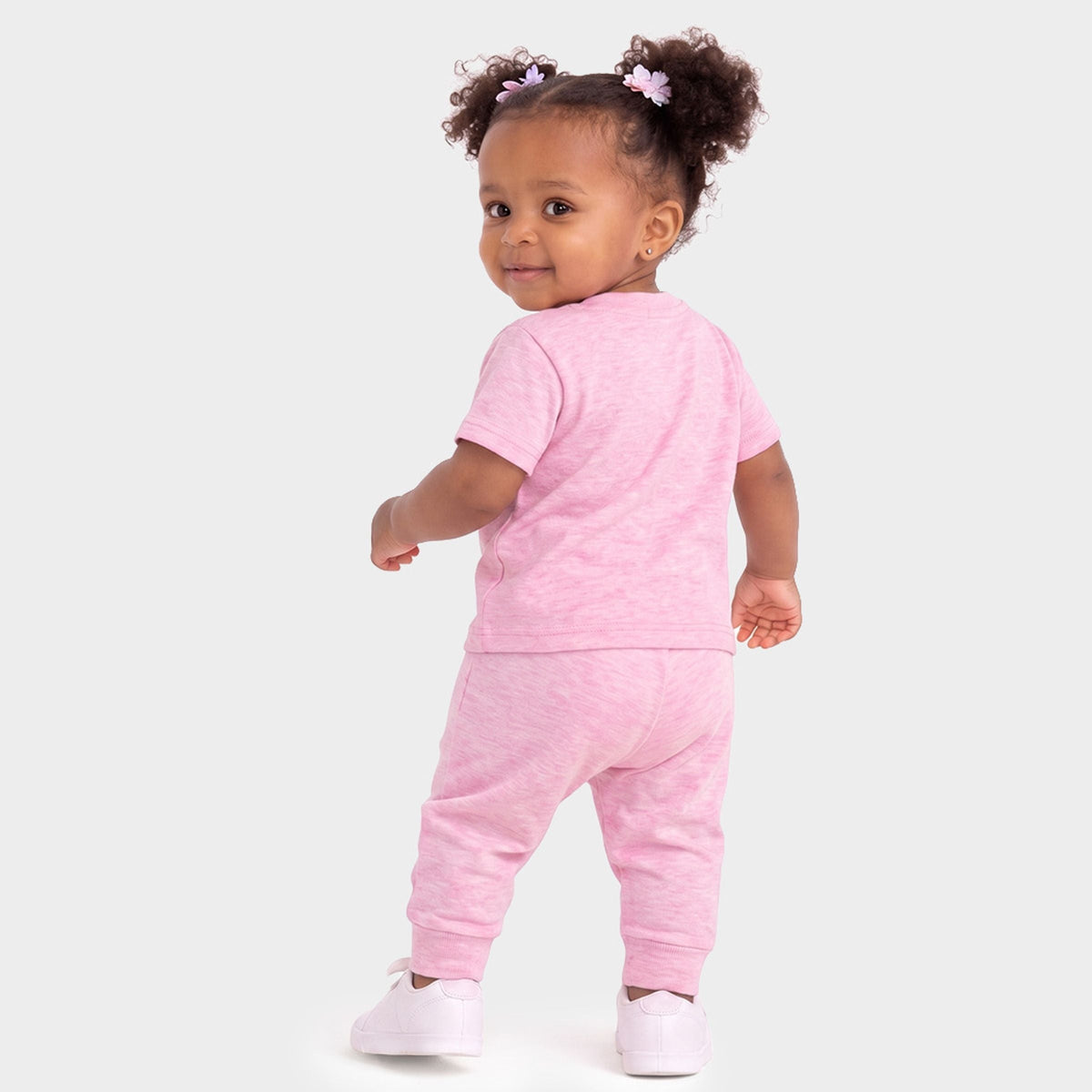 Hand Drawn Girl Turkey - Infant Jogger Pant Crew Set