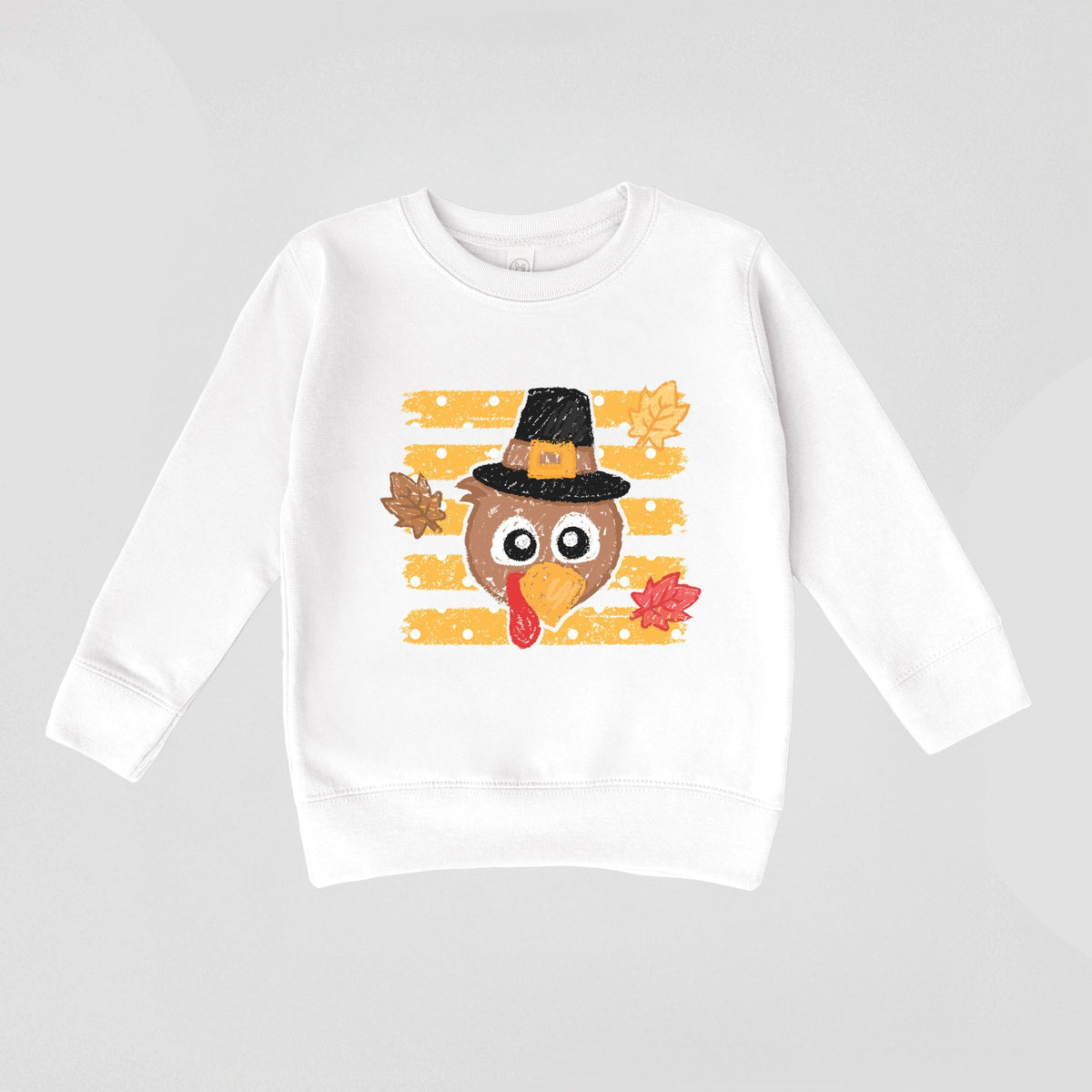 Hand Drawn Boy Turkey - Toddler Graphic Sweatshirt