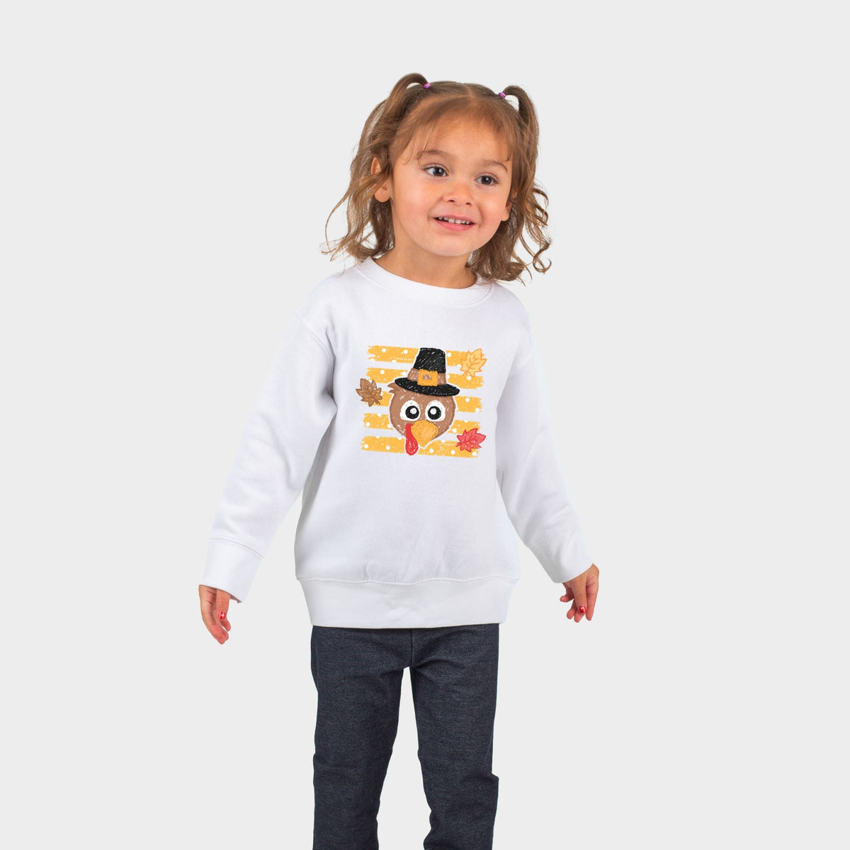 Hand Drawn Boy Turkey - Toddler Graphic Sweatshirt