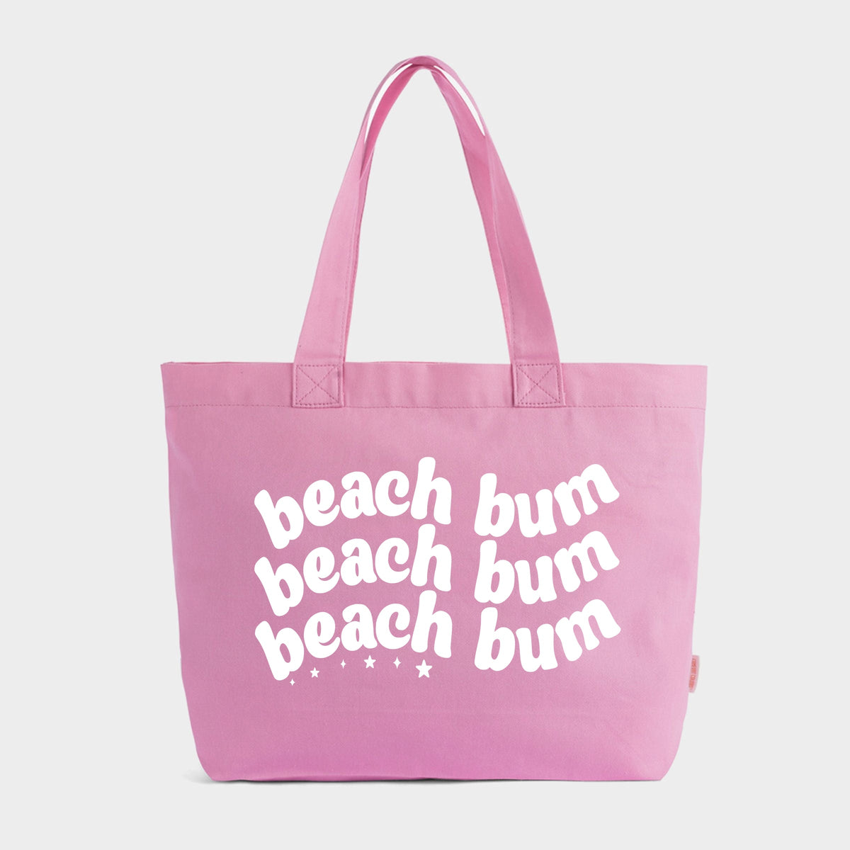 Beach Bum Wavy - Zippered Canvas Tote