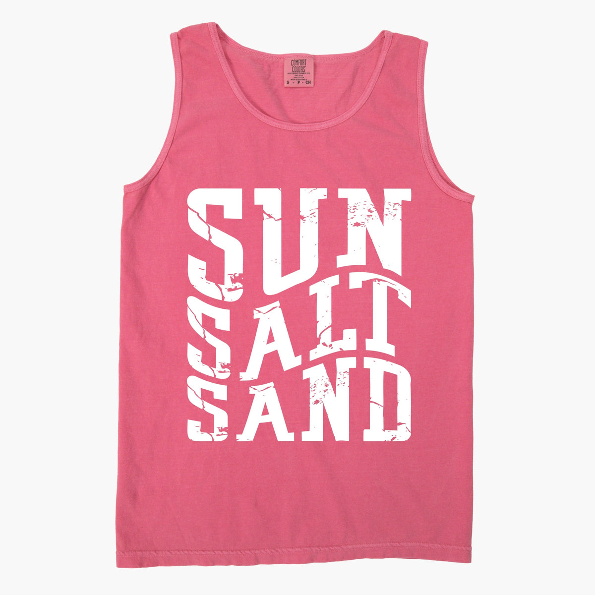 Sun Salt Sand Wavy - Womens Garment Dyed Tank