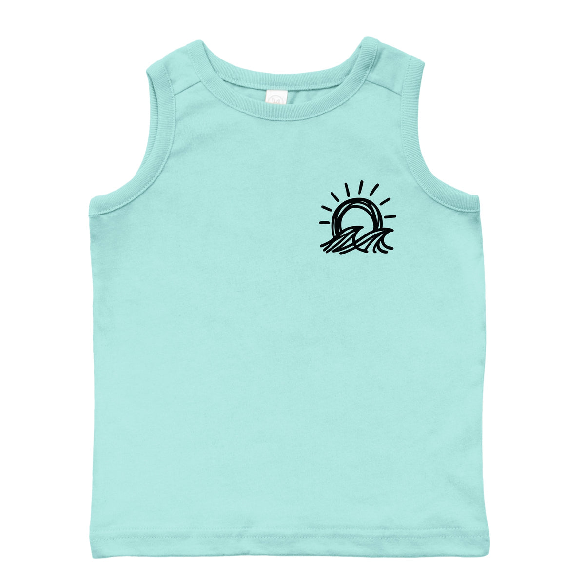 Sun and Waves Sketch - Toddler Graphic Tank