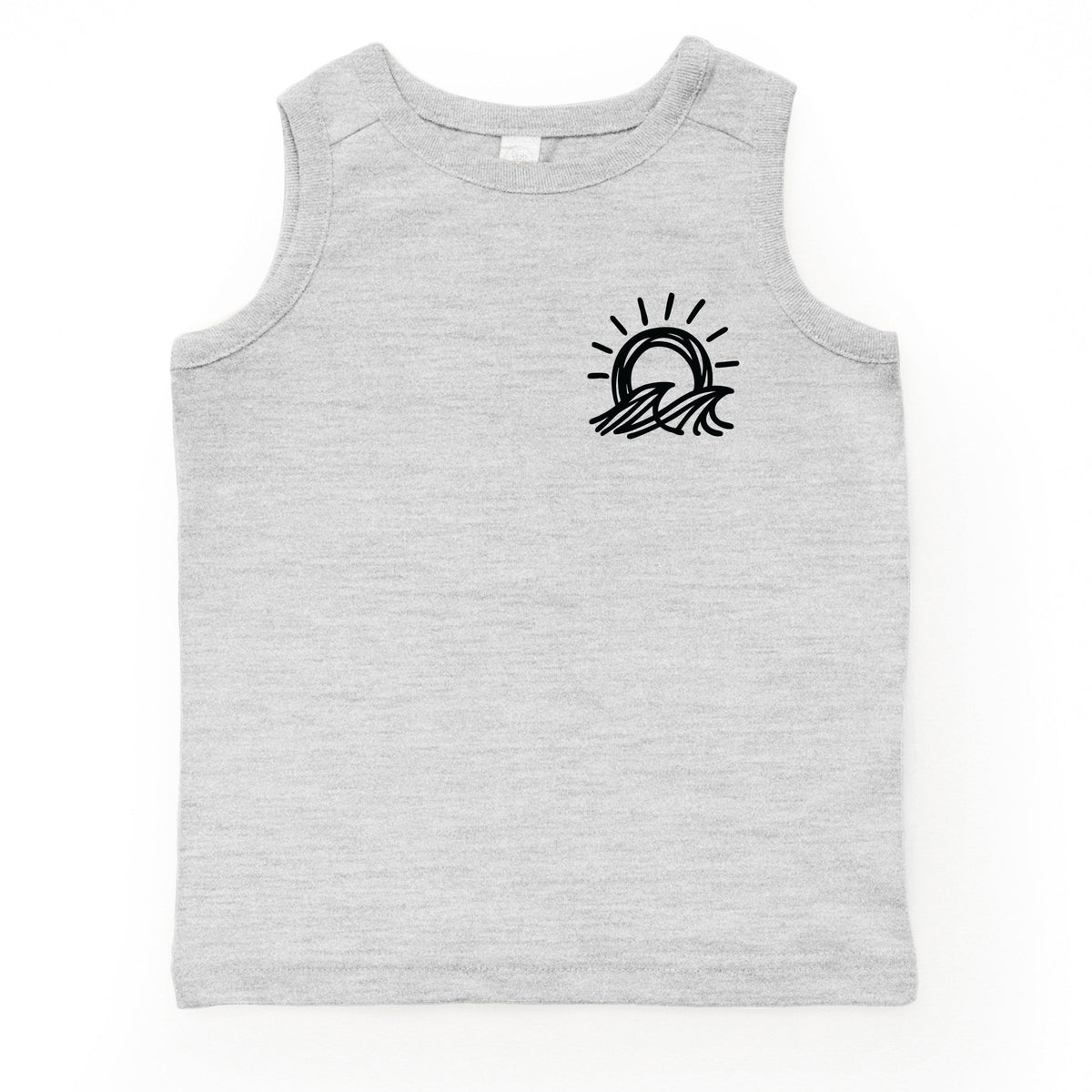 Sun and Waves Sketch - Toddler Graphic Tank