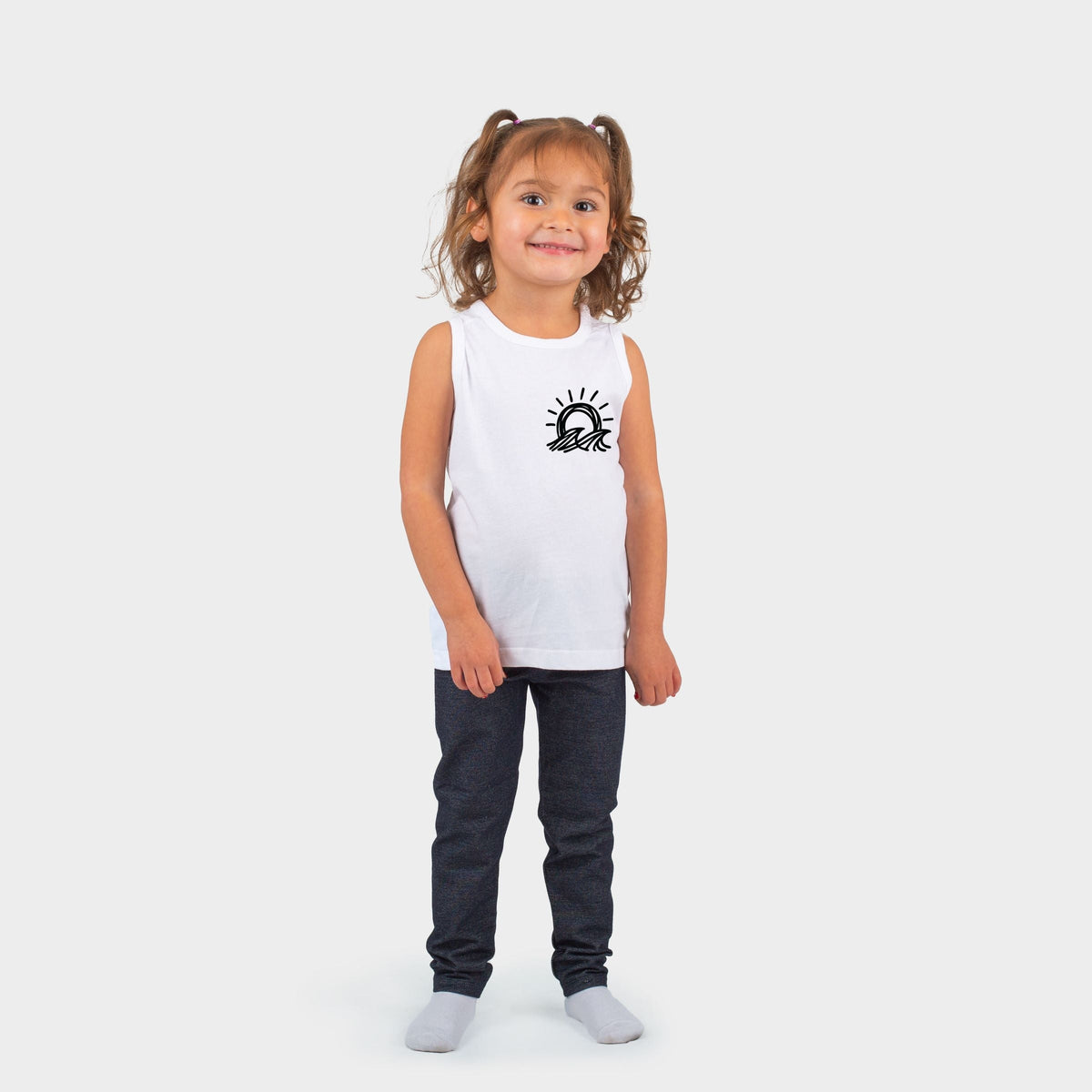 Sun and Waves Sketch - Toddler Graphic Tank