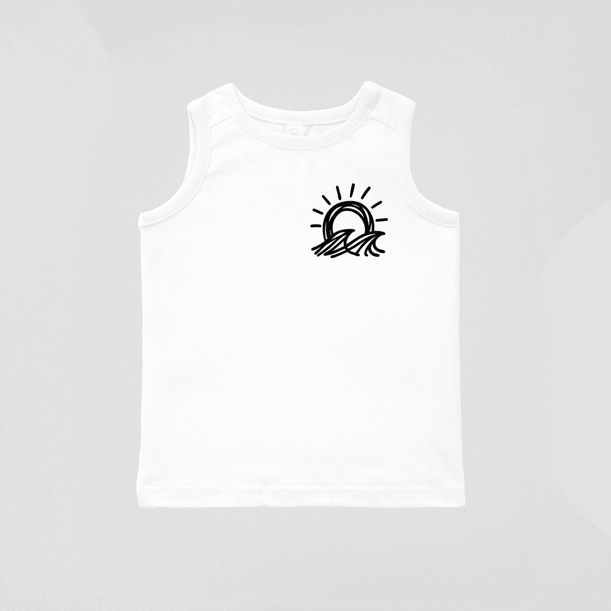 Sun and Waves Sketch - Toddler Graphic Tank