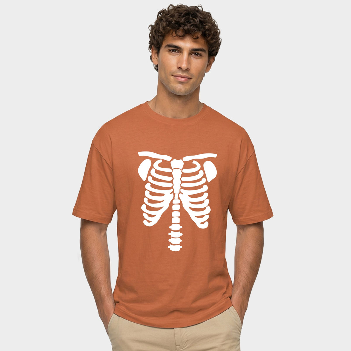 Skeleton - Men's Garment Dyed Graphic T-Shirt