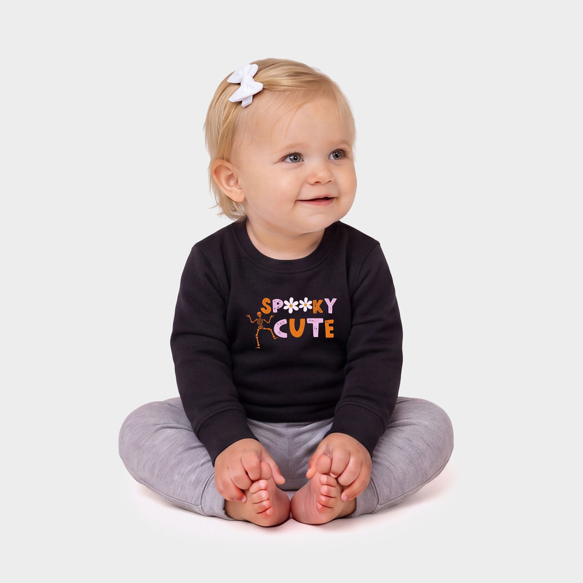 Spooky Cute Skeleton - Infant Crew Fleece Sweatshirt