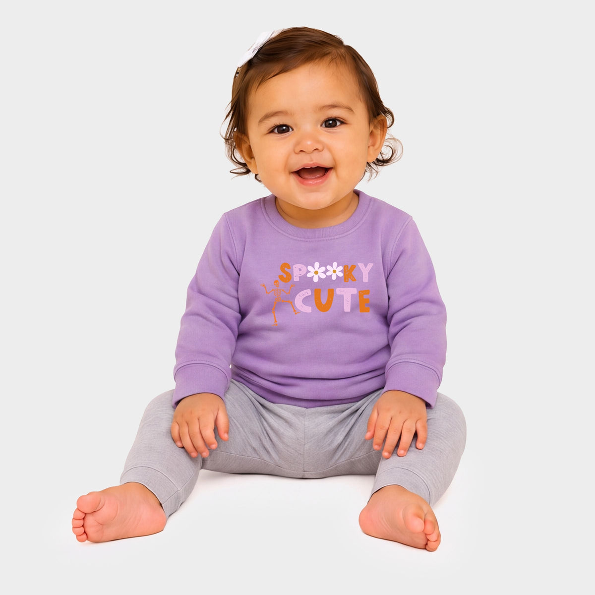 Spooky Cute Skeleton - Infant Crew Fleece Sweatshirt