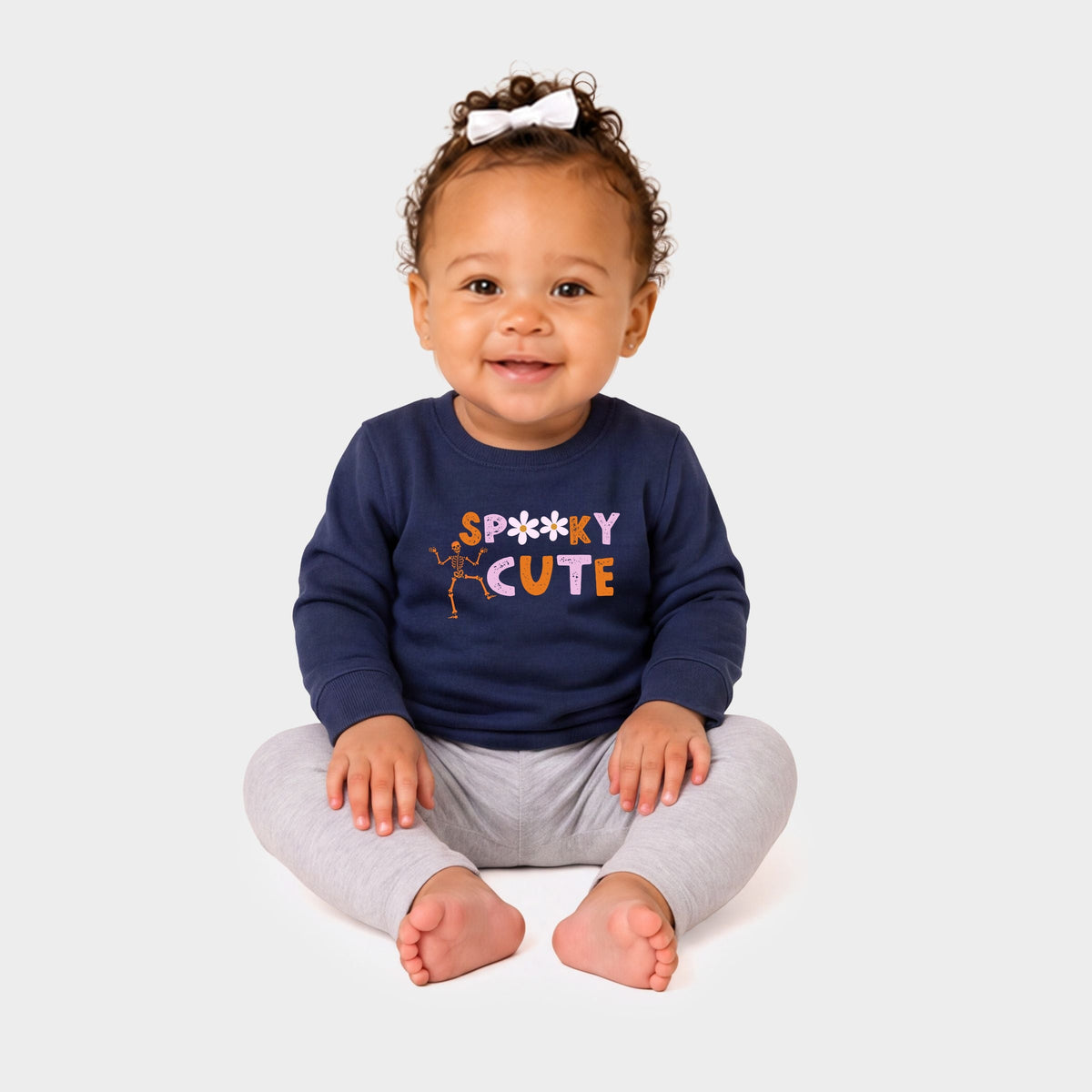 Spooky Cute Skeleton - Infant Crew Fleece Sweatshirt