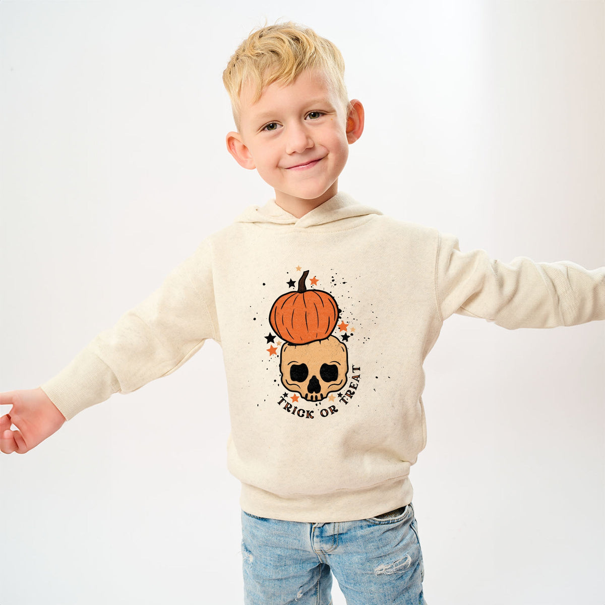 Trick Or Treat Skull - Toddler Hoodie