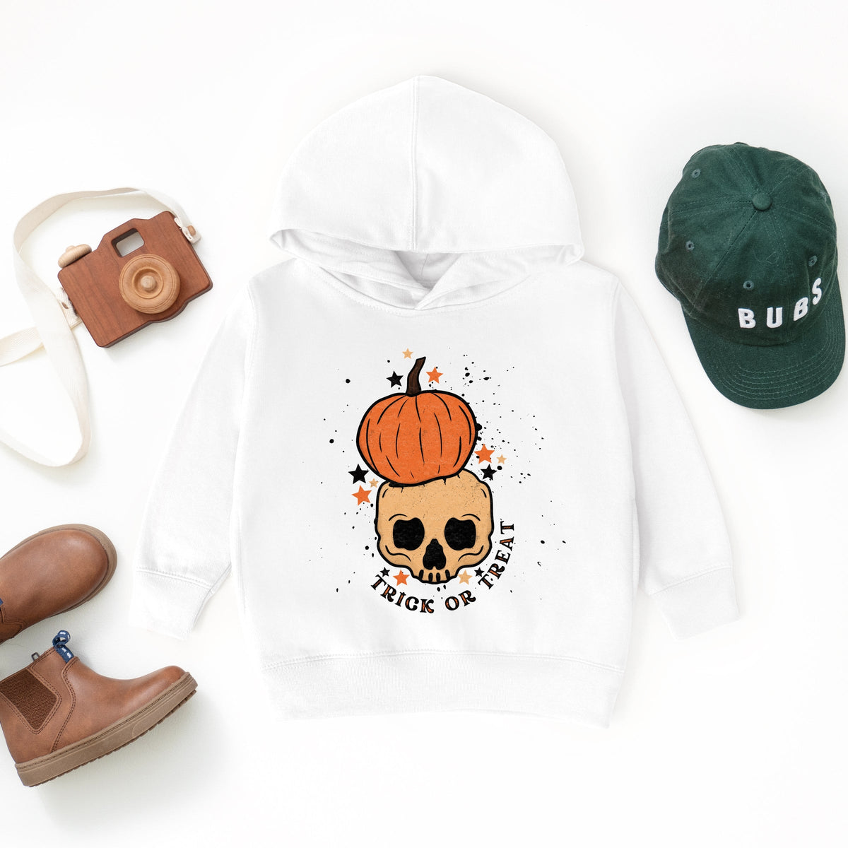 Trick Or Treat Skull - Toddler Hoodie