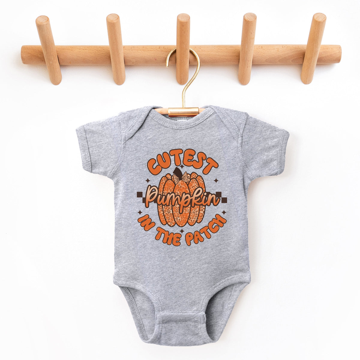 Cutest Pumpkin Leopard Print - Baby Short Sleeve Graphic Bodysuit