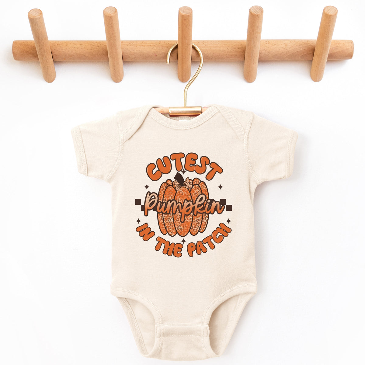 Cutest Pumpkin Leopard Print - Baby Short Sleeve Graphic Bodysuit