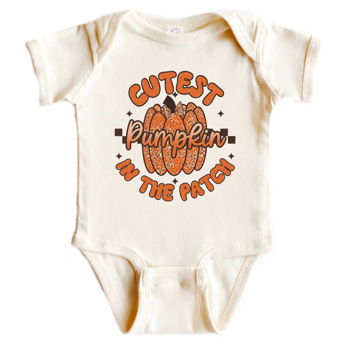 Cutest Pumpkin Leopard Print - Baby Short Sleeve Graphic Bodysuit