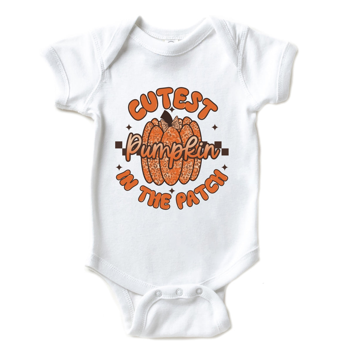 Cutest Pumpkin Leopard Print - Baby Short Sleeve Graphic Bodysuit