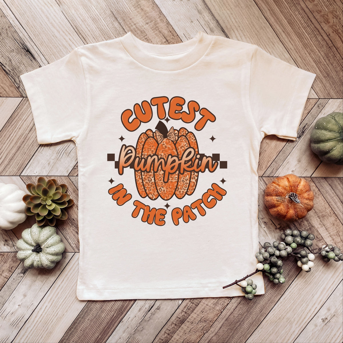 Cutest Pumpkin Leopard Print - Toddler Short Sleeve Graphic T-Shirt