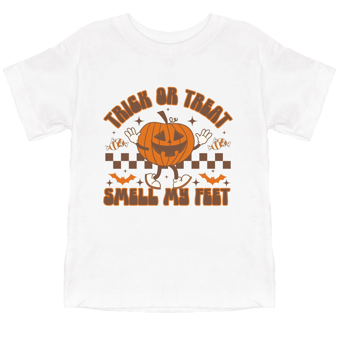 Smell My Feet Checkered - Toddler Short Sleeve Graphic T-Shirt