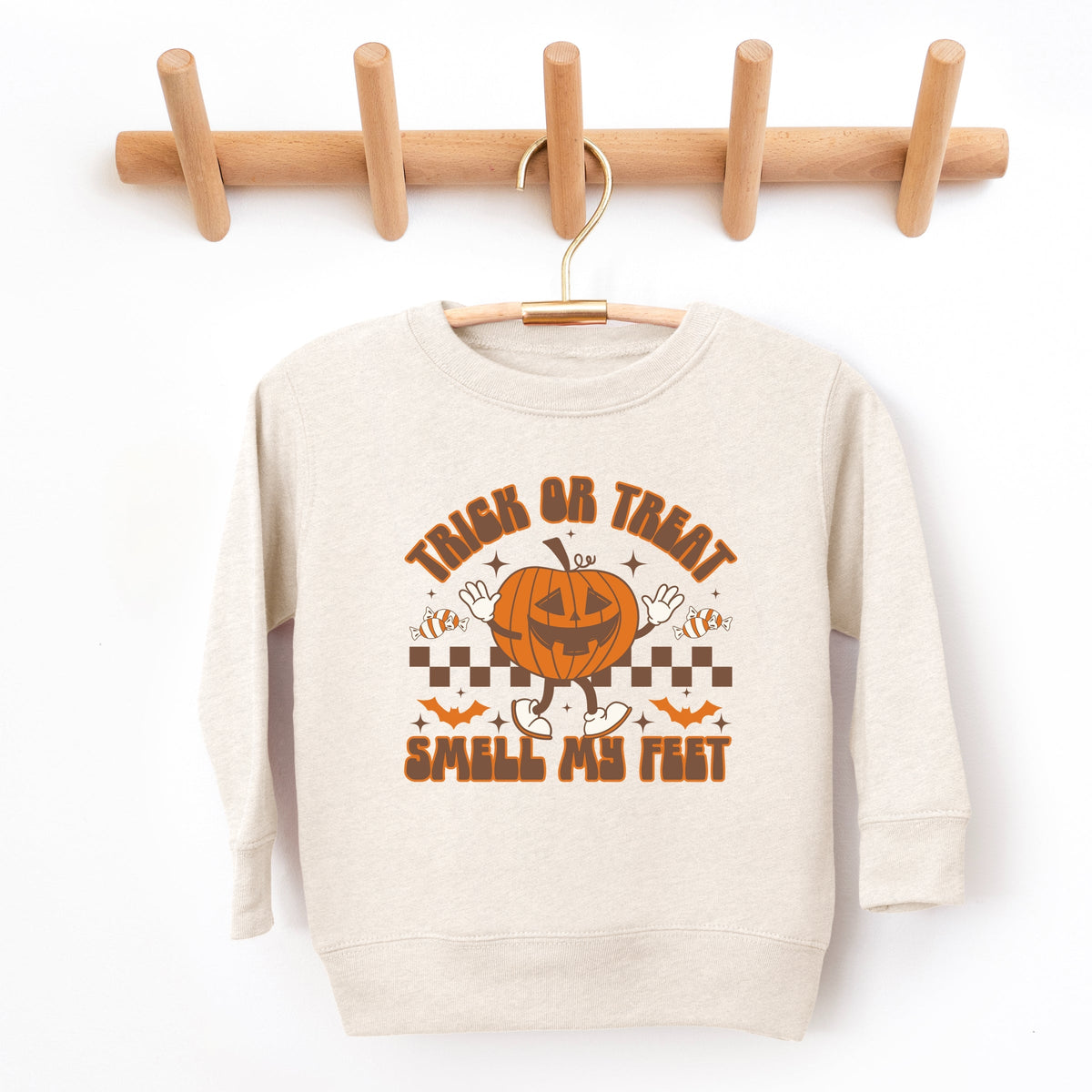 Smell My Feet Checkered - Toddler Graphic Sweatshirt