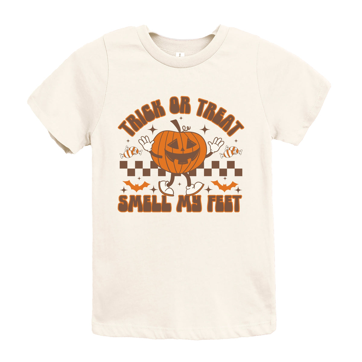 Smell My Feet Checkered - Youth Short Sleeve Graphic T-Shirt