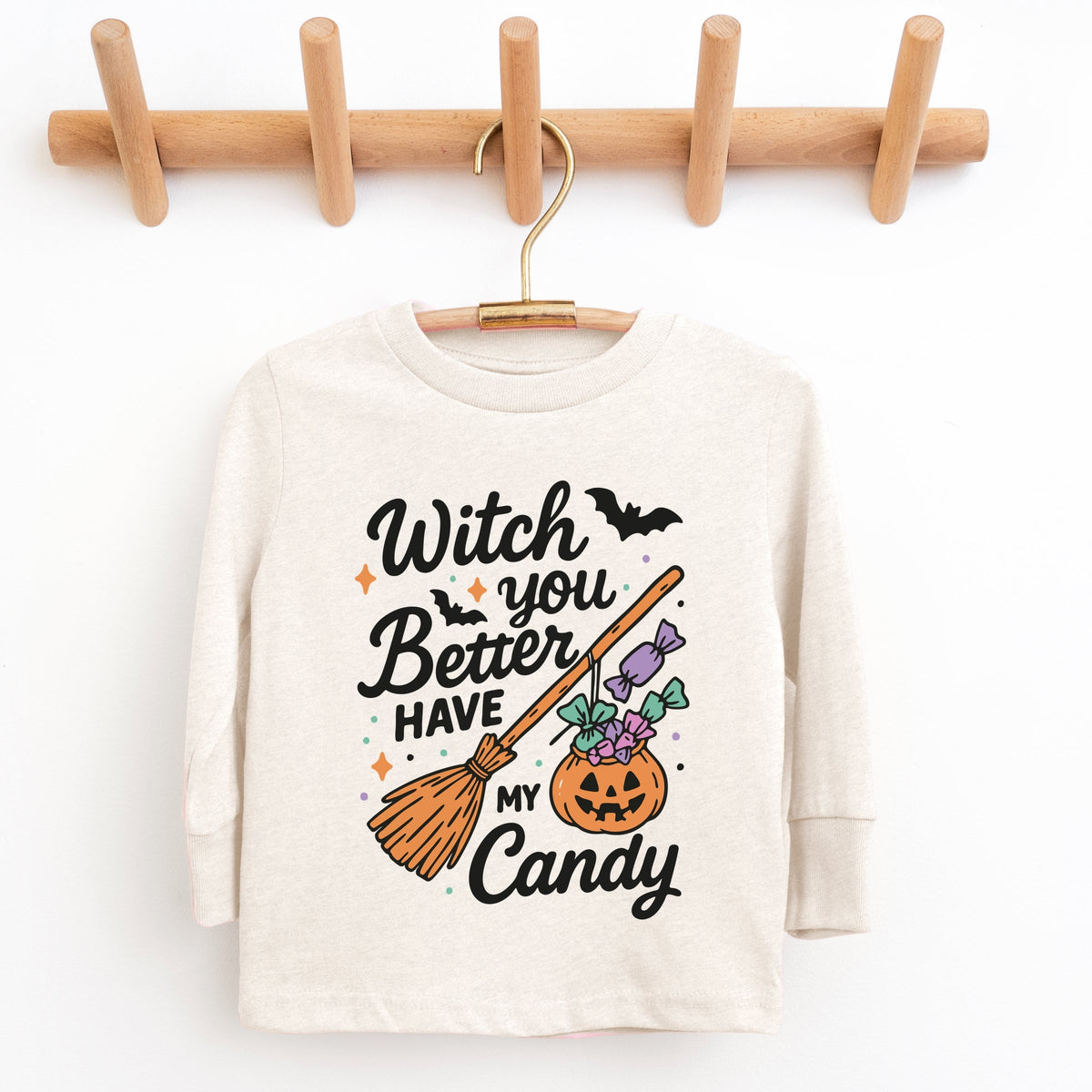 Witch You Better Have My Candy - Youth Long Sleeve Graphic T-Shirt