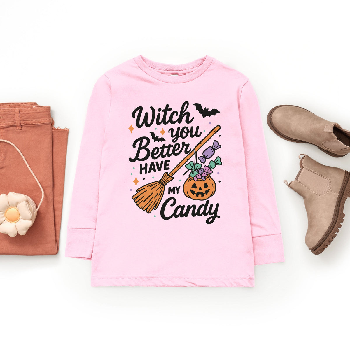 Witch You Better Have My Candy - Youth Long Sleeve Graphic T-Shirt