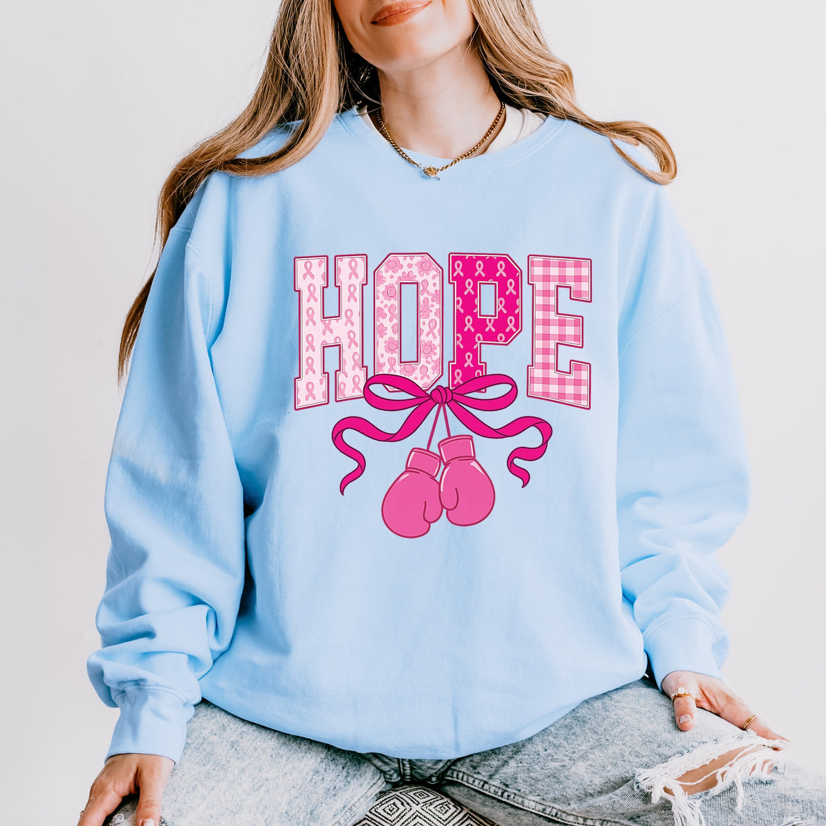 Hope Boxing Gloves - Women's Lightweight Garment Dyed Sweatshirt