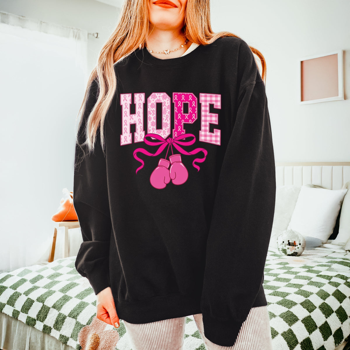 Hope Boxing Gloves - Women's Lightweight Garment Dyed Sweatshirt