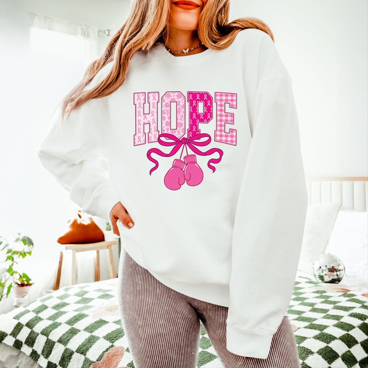 Hope Boxing Gloves - Women's Lightweight Garment Dyed Sweatshirt