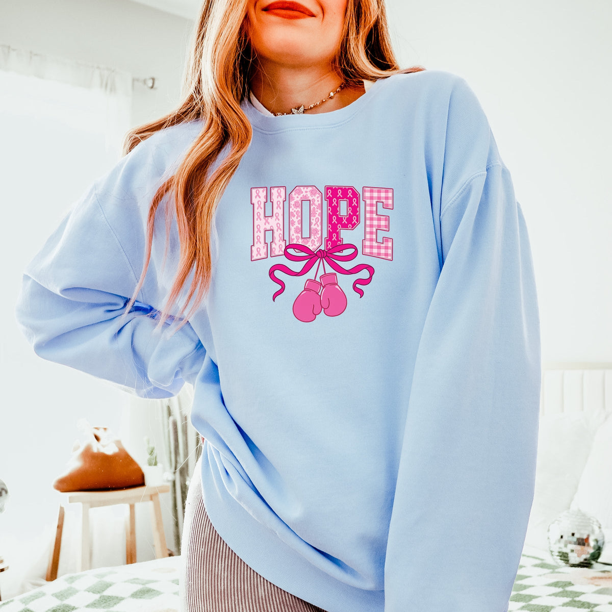 Hope Boxing Gloves - Women's Lightweight Garment Dyed Sweatshirt