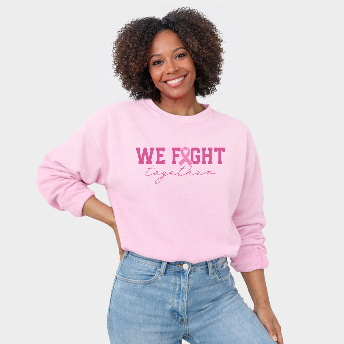 We Fight Together Ribbon -  Women's Graphic Sweatshirt