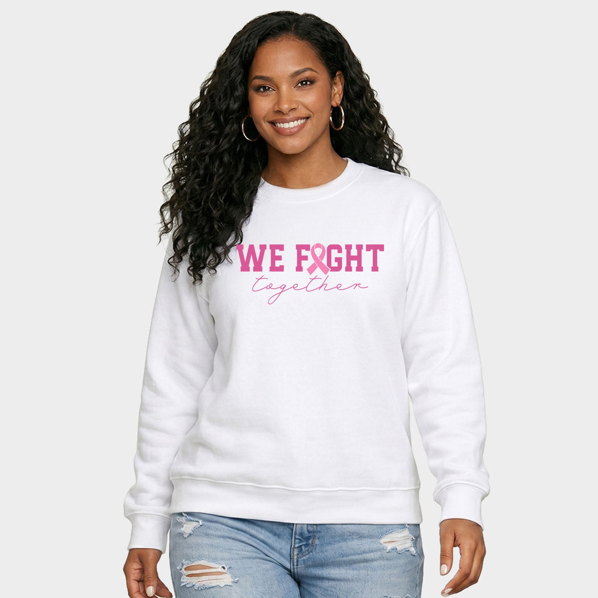 We Fight Together Ribbon -  Women's Graphic Sweatshirt