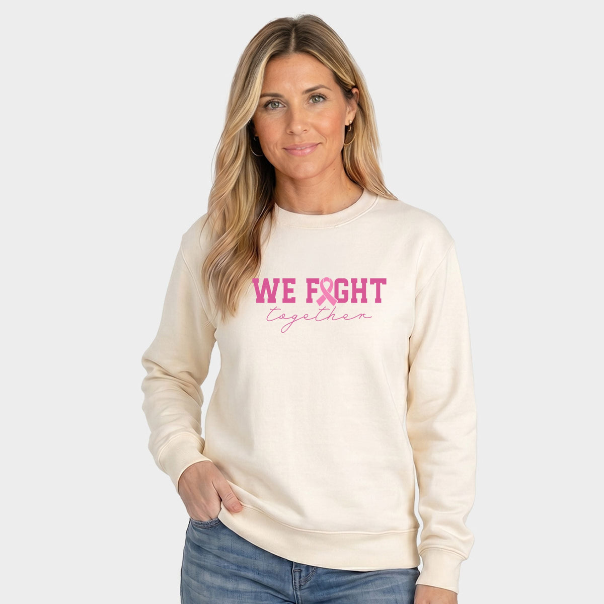 We Fight Together Ribbon -  Women's Graphic Sweatshirt