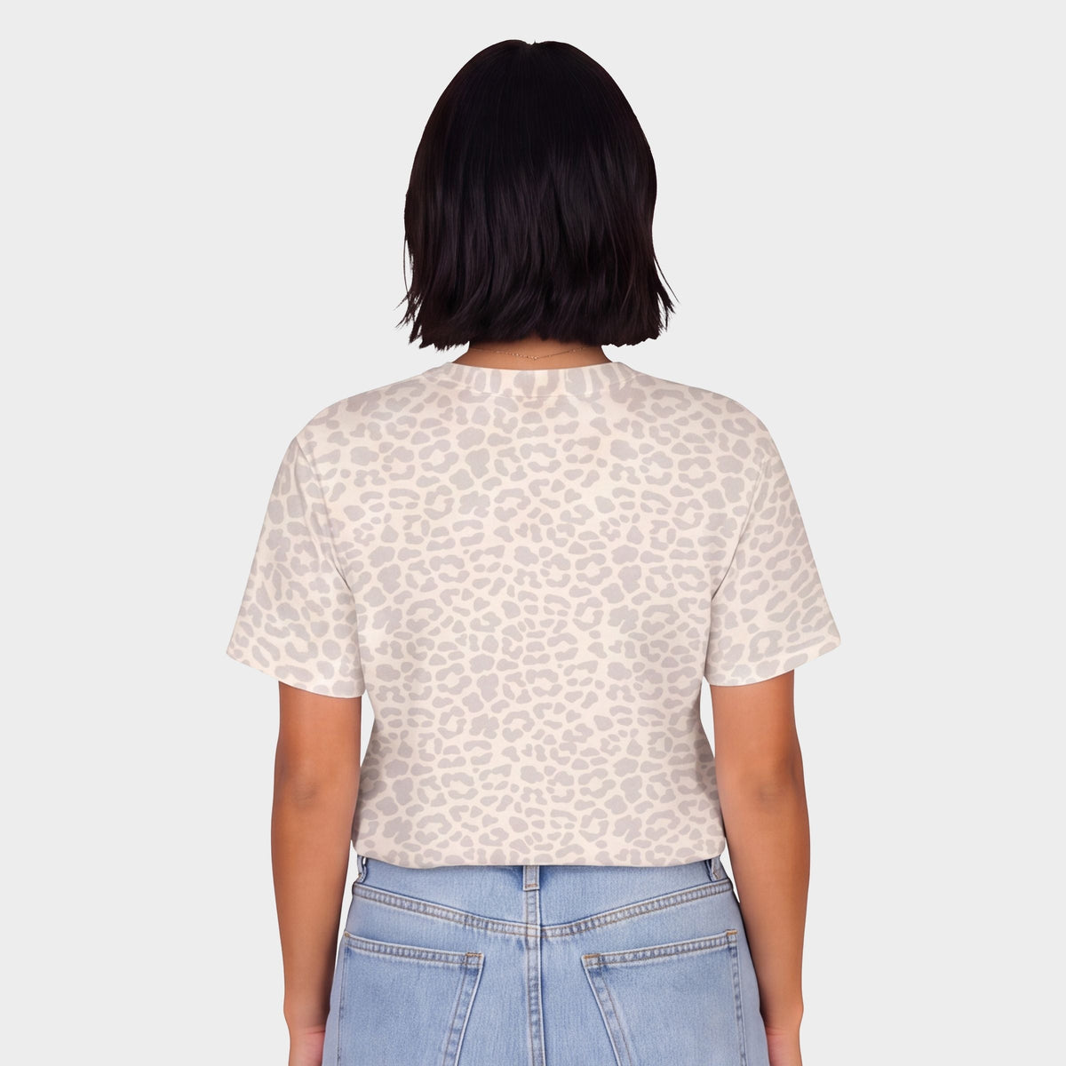 Survivor Arched Ribbon - Women's Leopard Print Tee