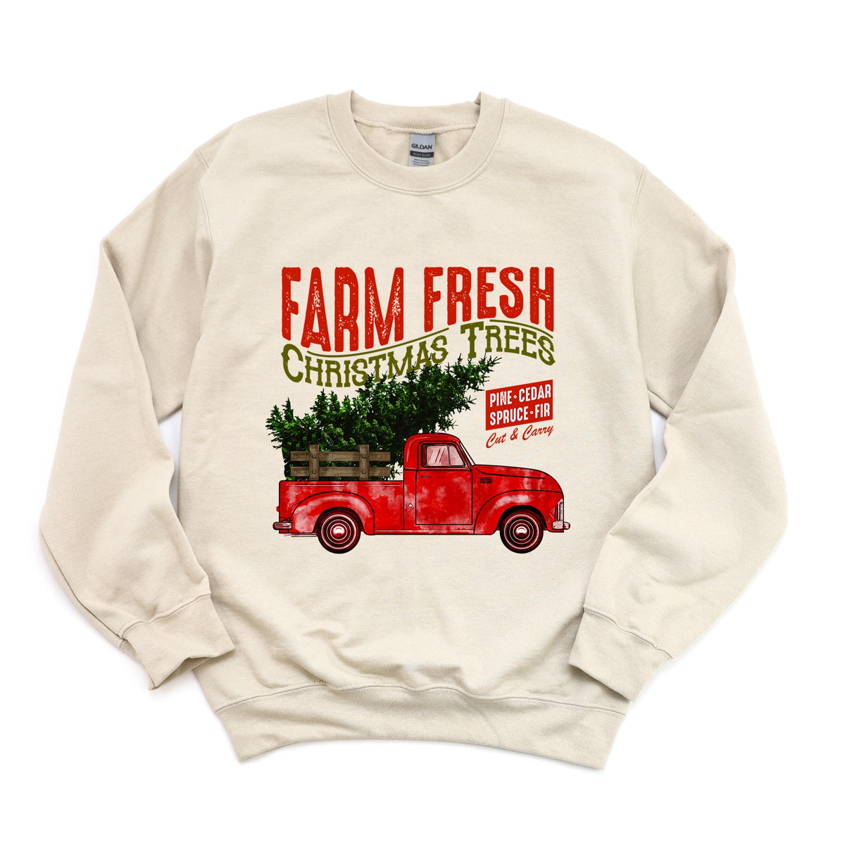 Farm Fresh Christmas Trees Truck - Women's Sweatshirt
