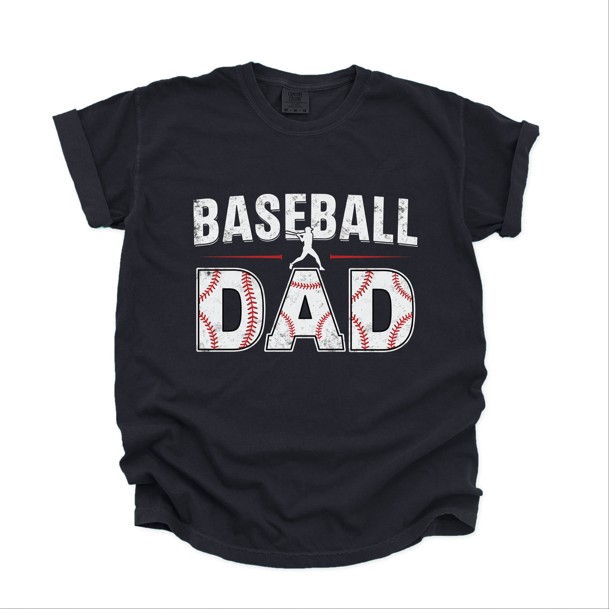 Baseball Dad Bold - Men's Garment Dyed Graphic T-Shirt