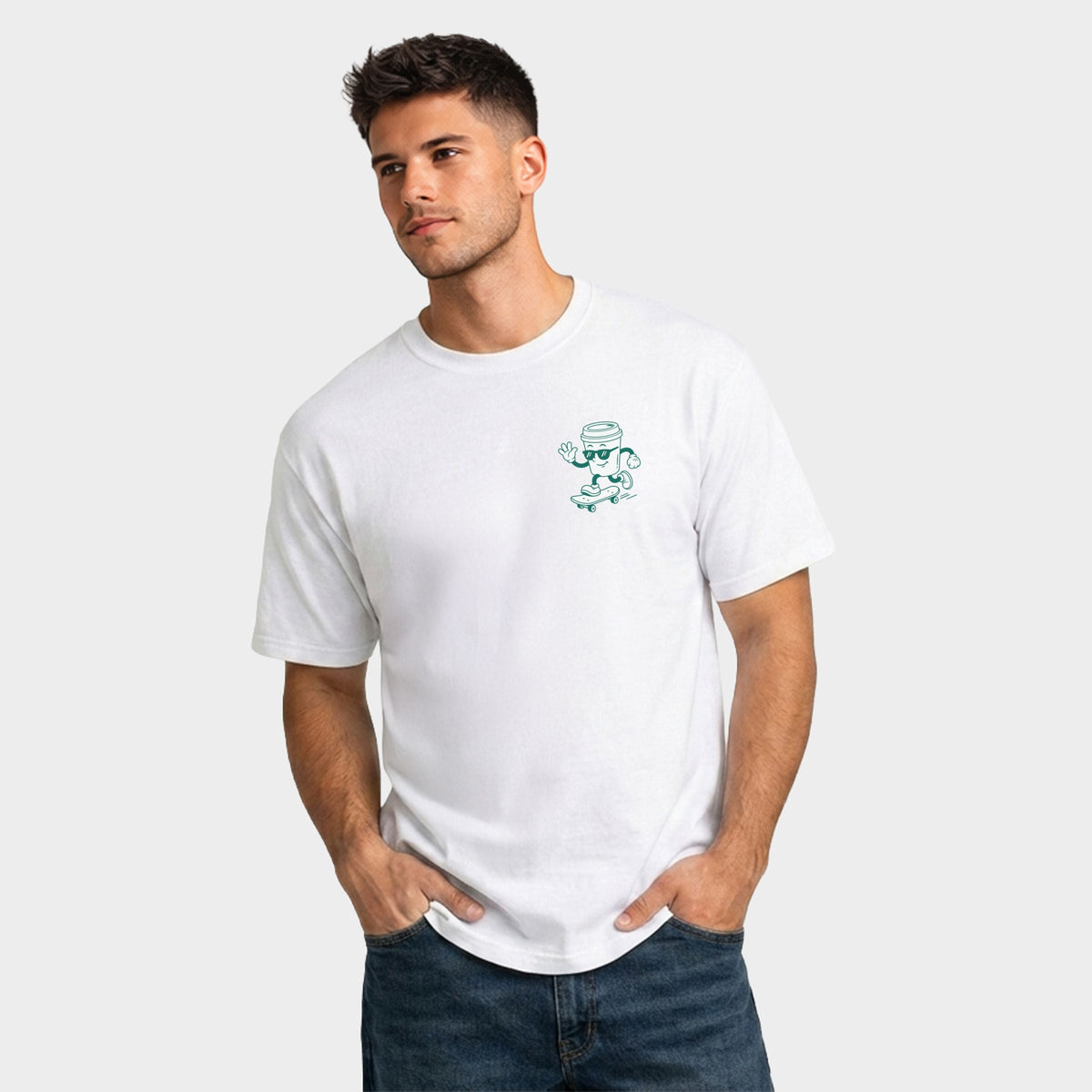 Cool Dads Club Coffee - Men's Garment Dyed Graphic T-Shirt