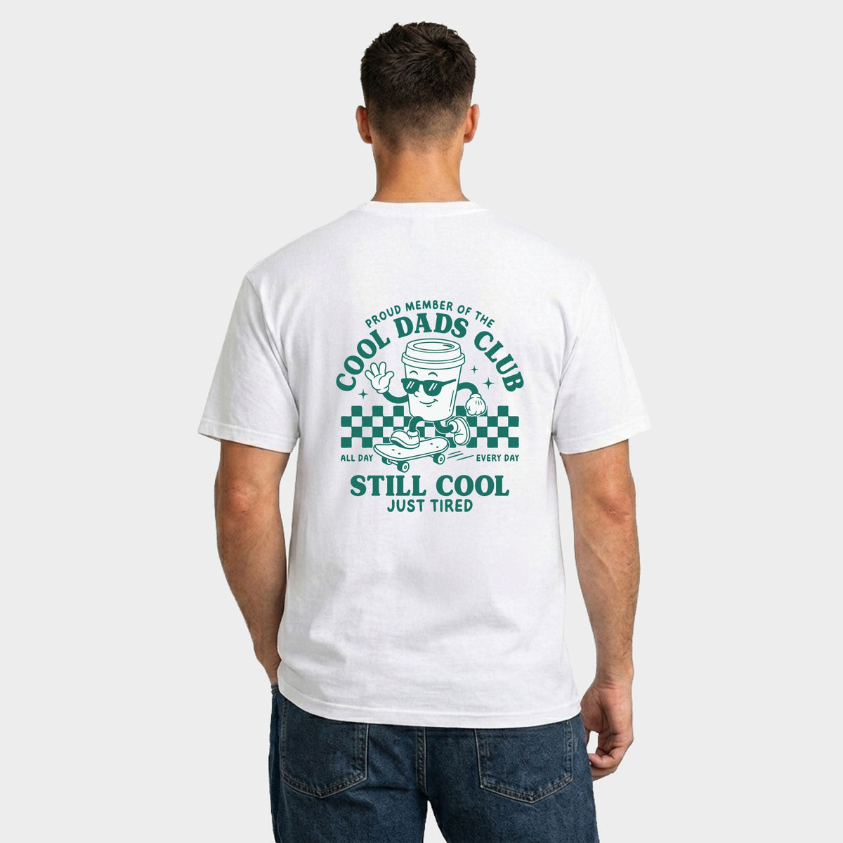 Cool Dads Club Coffee - Men's Garment Dyed Graphic T-Shirt