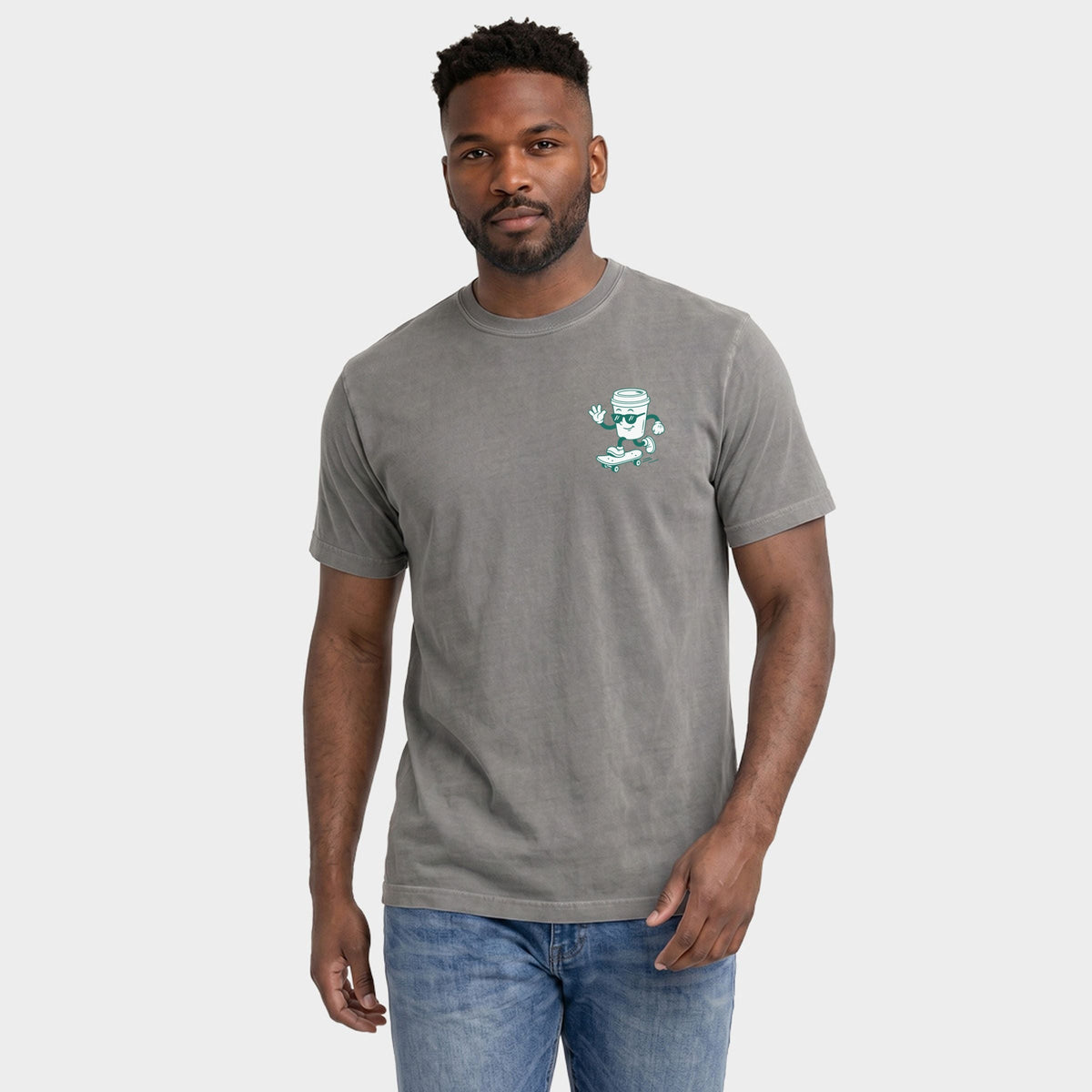 Cool Dads Club Coffee - Men's Garment Dyed Graphic T-Shirt
