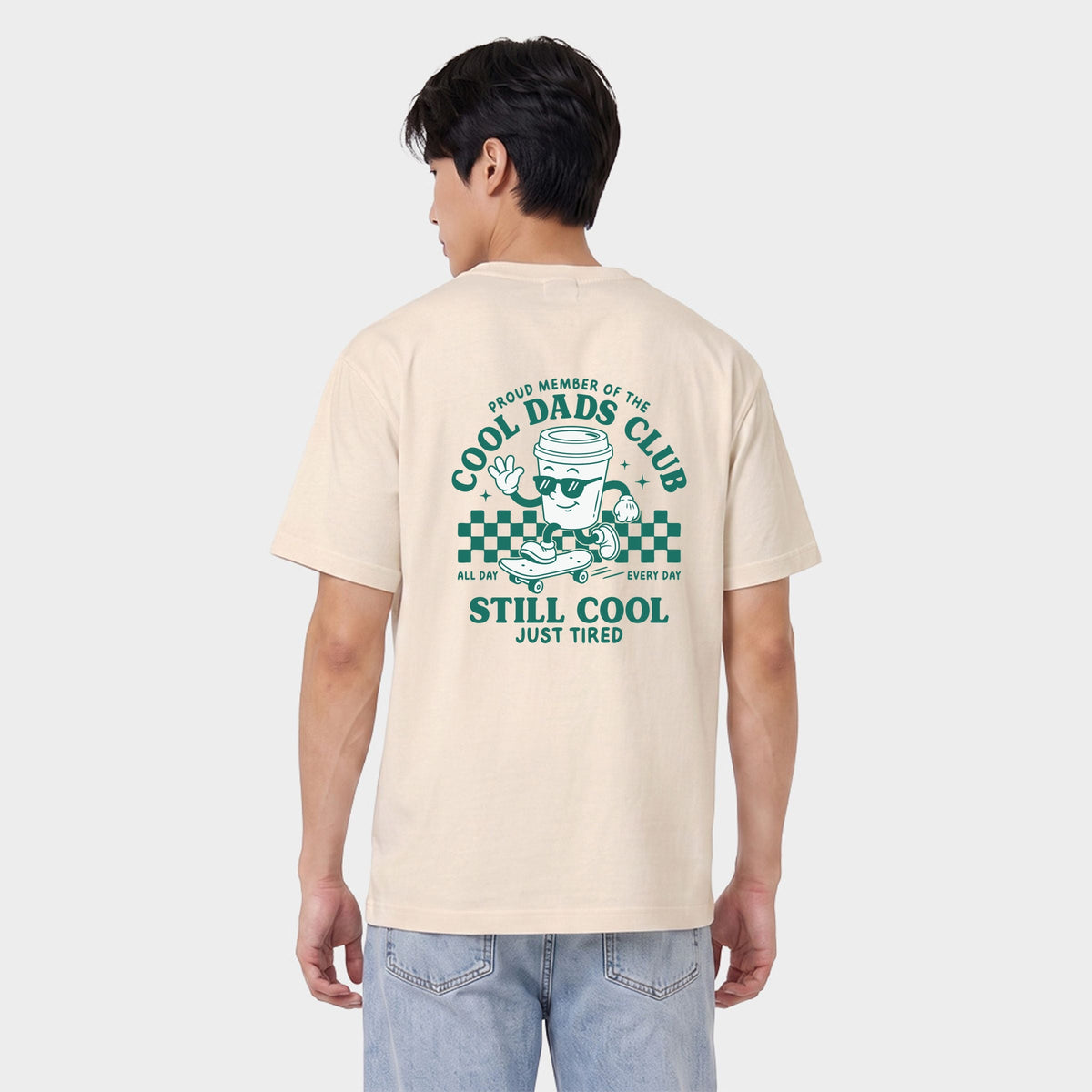 Cool Dads Club Coffee - Men's Garment Dyed Graphic T-Shirt