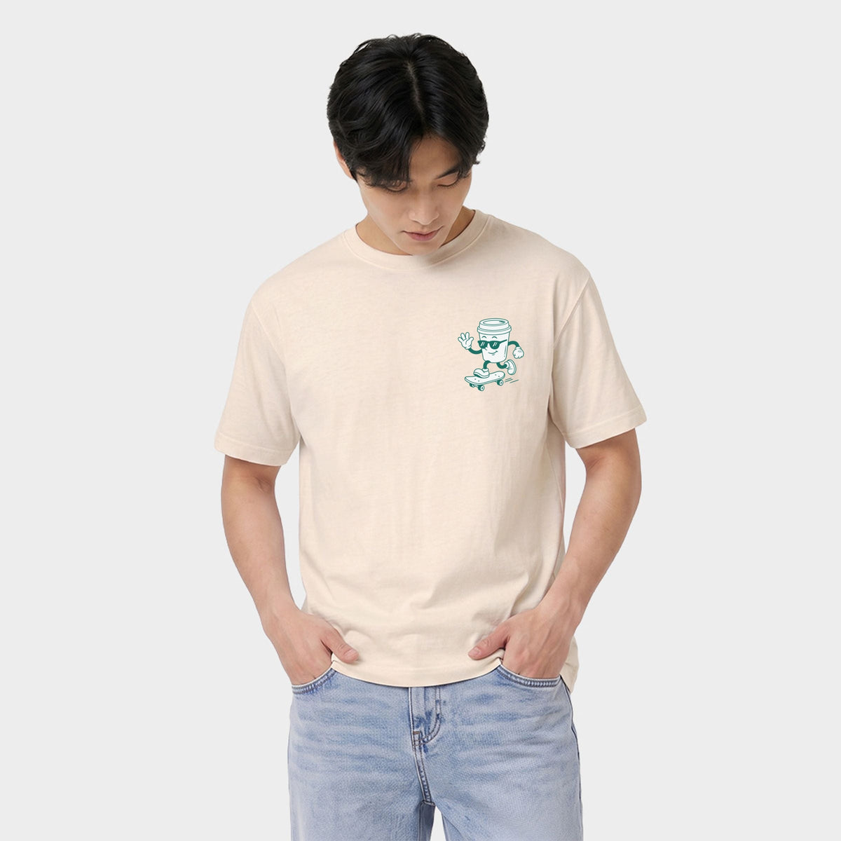 Cool Dads Club Coffee - Men's Garment Dyed Graphic T-Shirt