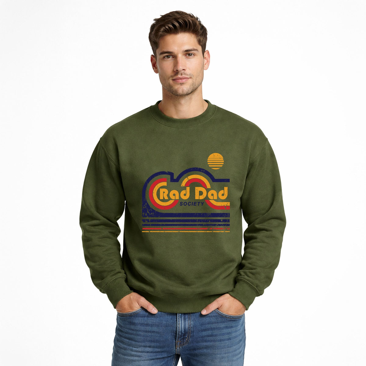 Rad Dad Society Retro - Men's Graphic Sweatshirt