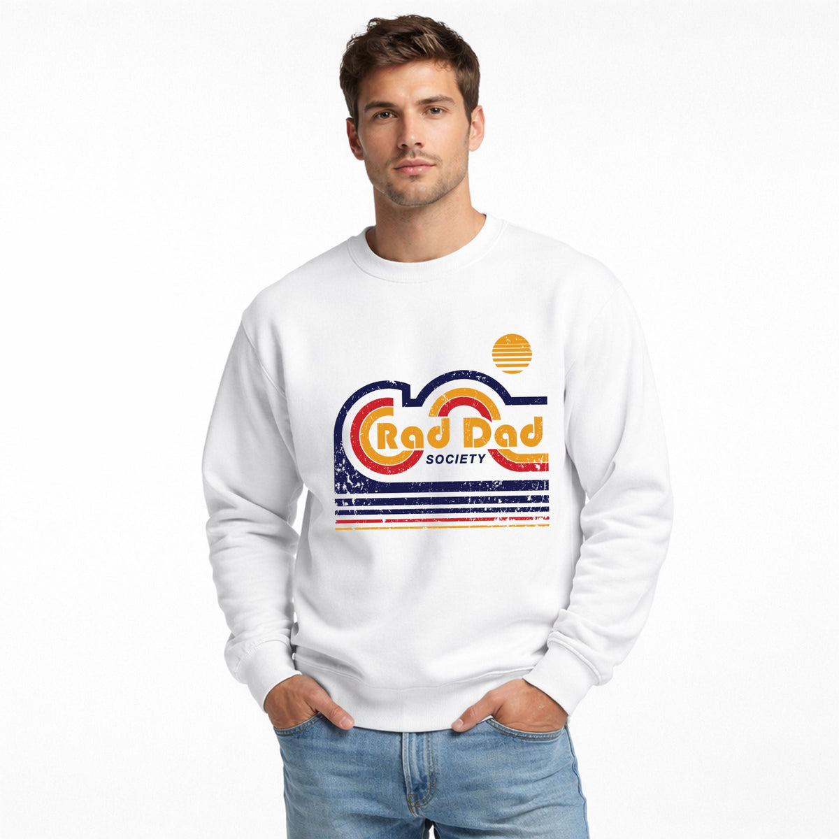 Rad Dad Society Retro - Men's Graphic Sweatshirt