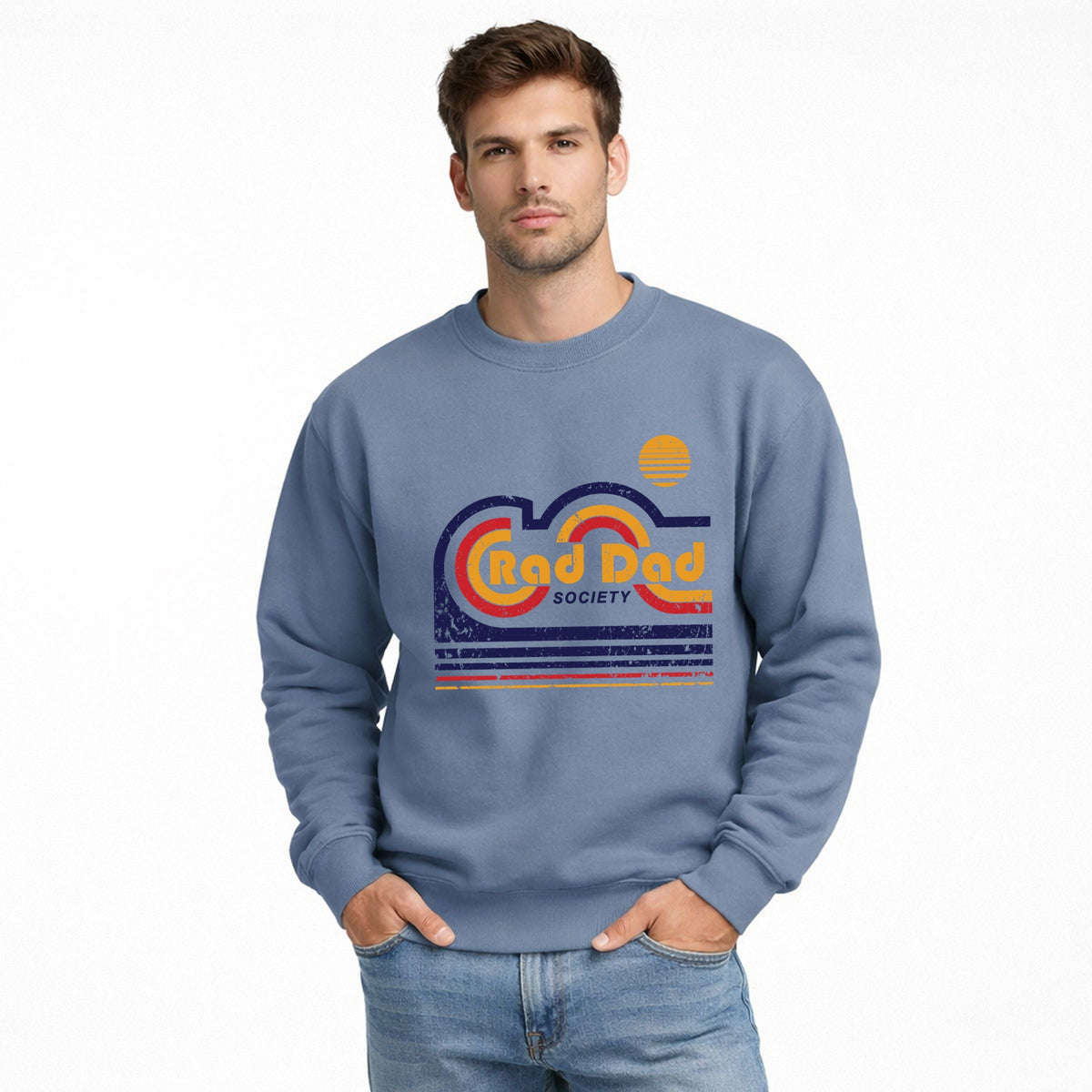Rad Dad Society Retro - Men's Graphic Sweatshirt