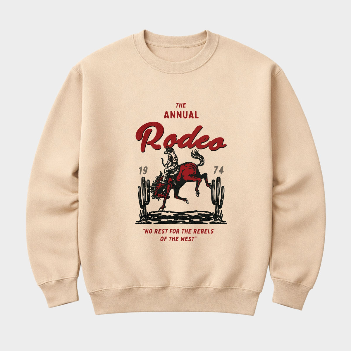 The Annual Rodeo Cowboy - Men's Graphic Sweatshirt