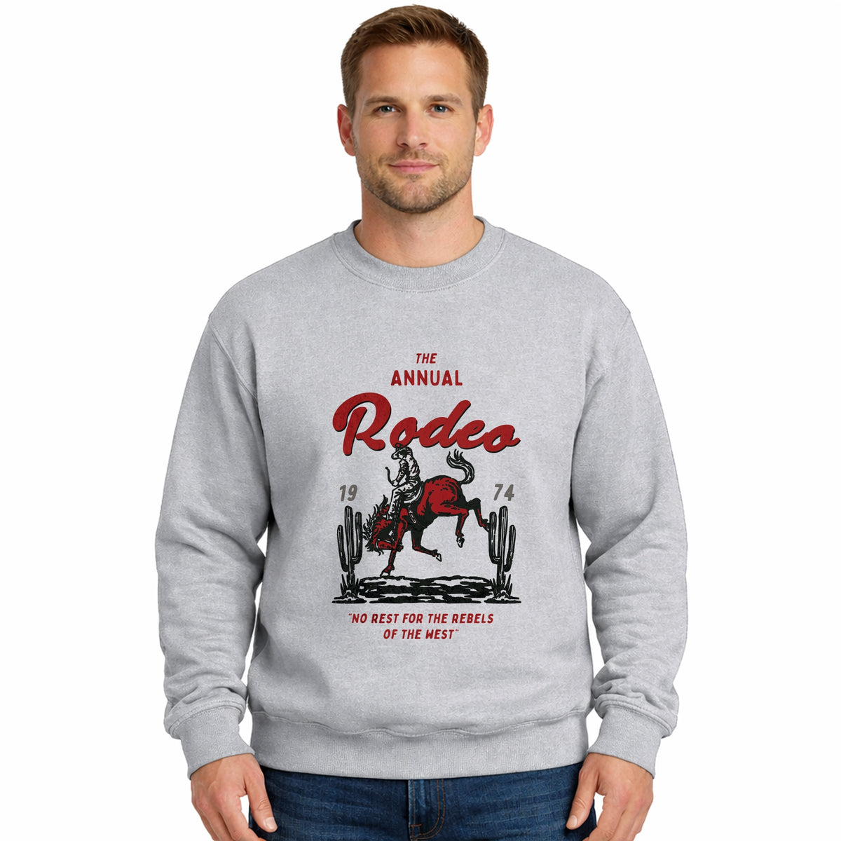 The Annual Rodeo Cowboy - Men's Graphic Sweatshirt