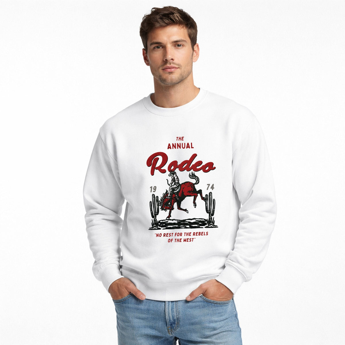The Annual Rodeo Cowboy - Men's Graphic Sweatshirt