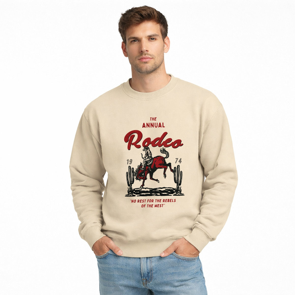 The Annual Rodeo Cowboy - Men's Graphic Sweatshirt