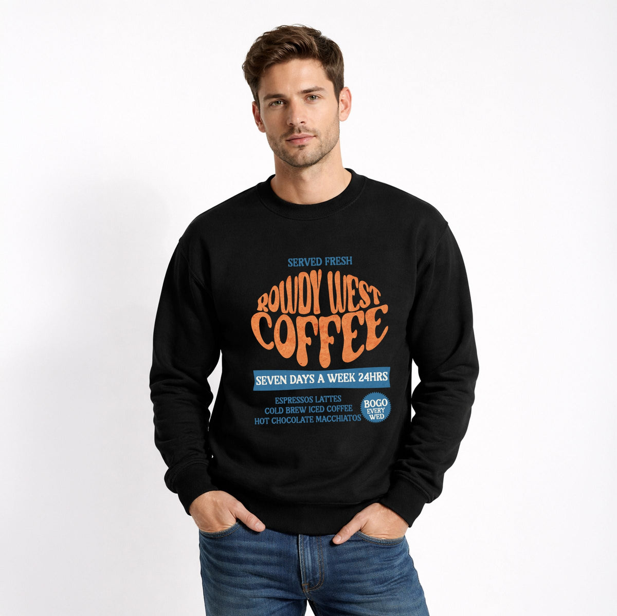 Rowdy West Coffee - Men's Graphic Sweatshirt