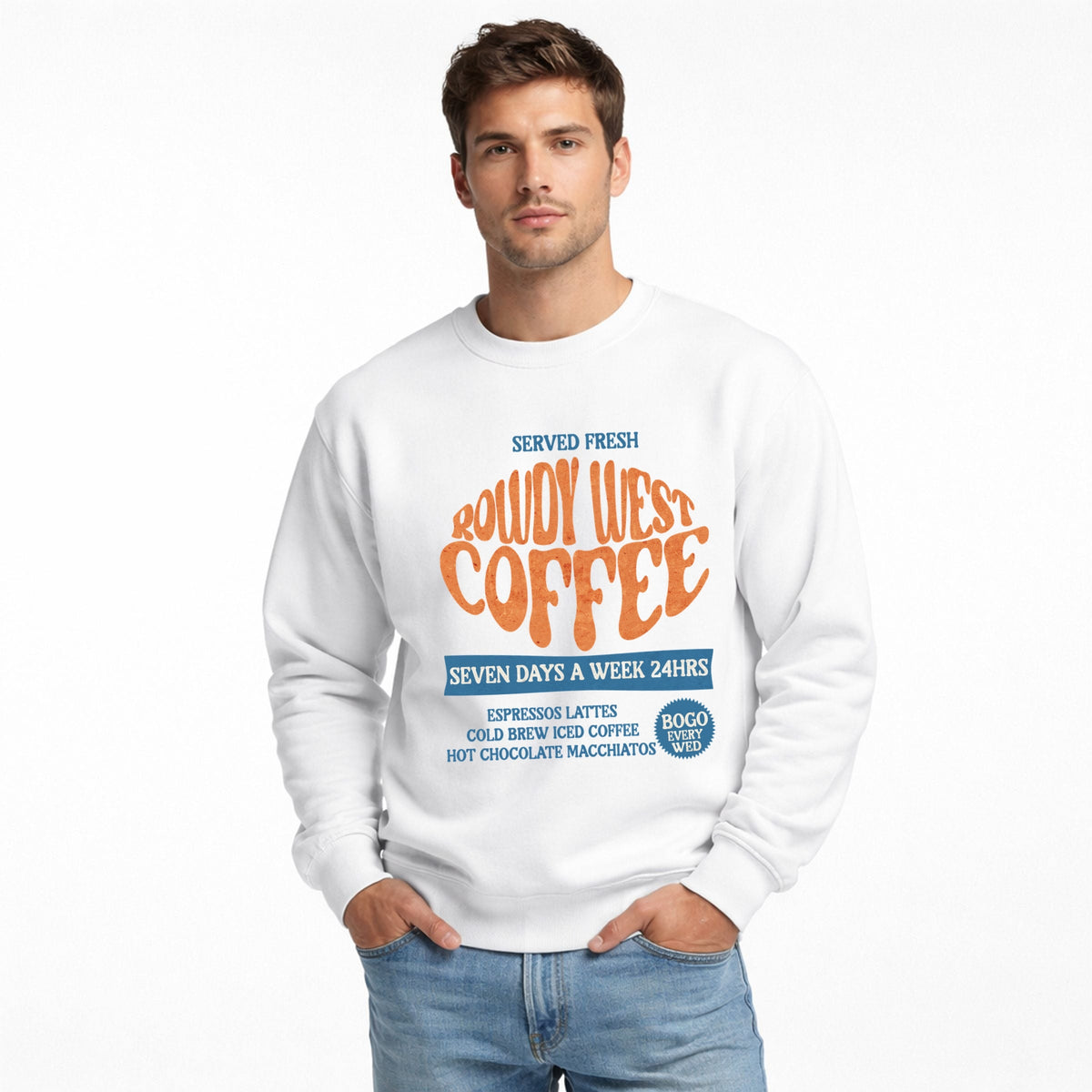 Rowdy West Coffee - Men's Graphic Sweatshirt